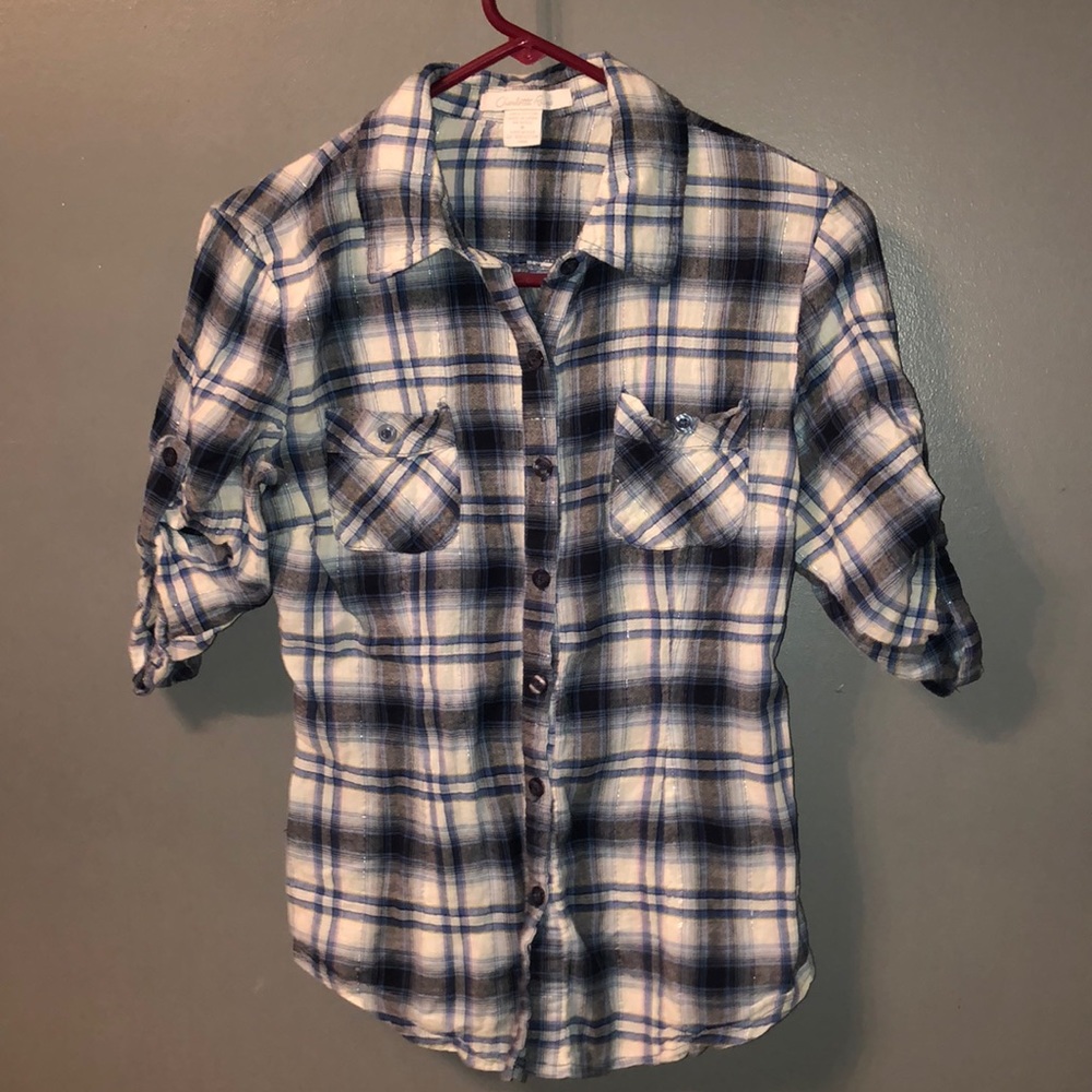 Blue and White Flannel